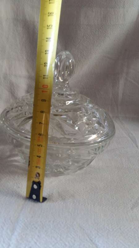 Vintage Cut Glass Bowl & Lid
